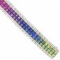 Rainbow Sapphire & Diamond Double Row Invisible Set Tennis Bracelet 18K YG (27ct tw) SKU: 471-18K-YG