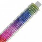 Rainbow Sapphire & Diamond Invisible Set 5 Row Tennis Bracelet 18K WG (66.32ctw) SKU: 467-18K-WG