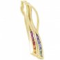 Rainbow Sapphire Slide Pendant 14K Yellow Gold (1/2ct tw) SKU: 1574-14K-YG