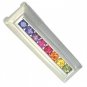 Rainbow Sapphire Line Pendant 925 Sterling Silver (1.2ct tw) SKU: 390-925