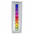 Rainbow Sapphire Line Pendant 14K White Gold (1.2ct tw) SKU: 390-14K-WG