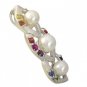 Rainbow Sapphire & Pearl Antique Style Pendant 925 Silver (1/2ct tw) SKU: 1465-925