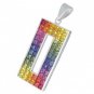 Rainbow Sapphire Invisible Set Rectangle Pendant 18K White Gold (11ct tw) SKU: 1374-18K-WG