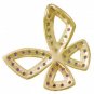 Rainbow Sapphire Classic Butterfly Pendant 14K Yellow Gold (0.87ct tw) SKU: 1543-14K-YG