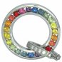Rainbow Sapphire & Diamond Round Pendant 925 Sterling Silver (1.57ct tw) SKU: 938-925