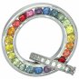 Rainbow Sapphire & Diamond Round Pendant 925 Sterling Silver (1.57ct tw) SKU: 938-925