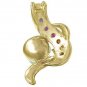 Rainbow Sapphire & Pearl Classic Pendant 14K Yellow Gold (1/4ct tw) SKU: 1606-14K-YG
