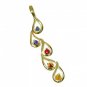 Rainbow Sapphire Journey Pendant 14K Yellow Gold (1/2ct tw) SKU: 392-14K-YG