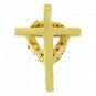 Rainbow Sapphire Heart on Cross Pendant 14K Yellow Gold (3/4ct tw) SKU: 1463-14K-YG
