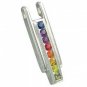 Rainbow Sapphire Bar Pendant 925 Sterling Silver (1.2ct tw) SKU: 309-925