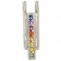 Rainbow Sapphire Bar Pendant 925 Sterling Silver (1.2ct tw) SKU: 309-925