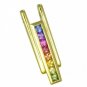 Rainbow Sapphire Bar Pendant 18K Yellow Gold (1.2ct tw) SKU: 309-18K-YG