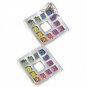 Rainbow Sapphire Double Small Square Pendant 925 Sterling Silver (1.5ct tw) SKU: 525-925