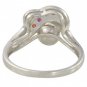 Multicolor Rainbow Sapphire & Pearl Classic Ring 925 Sterling Silver (1/4ct tw) SKU: 1604-925