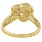 Multicolor Rainbow Sapphire & Pearl Classic Ring 14K Yellow Gold (1/4ct tw) SKU: 1604-14K-YG