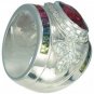 Rainbow Sapphire & Tourmaline With Diamond Ring 18K White Gold (6.87ct tw) SKU: 444-18K-WG