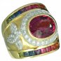 Rainbow Sapphire & Tourmaline With Diamond Ring 18K Yellow Gold (6.87ct tw) SKU: 444-18K-YG
