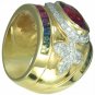 Rainbow Sapphire & Tourmaline With Diamond Ring 18K Yellow Gold (6.87ct tw) SKU: 444-18K-YG