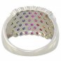 Rainbow Sapphire Womens Fashion Ring 925 Sterling Silver (3/4ct tw) SKU: 1597-925