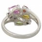 Rainbow Sapphire Multicolor Fireworks Ring 14K White Gold (1.5ct tw) SKU: 1601-14K-WG