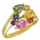 Rainbow Sapphire Multicolor Fireworks Ring 18K Yellow Gold (1.5ct tw) SKU: 1601-18K-YG