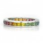 Multicolor Rainbow Sapphire Eternity Ring 14K White Gold (5ct tw) SKU: R2043-895-14K-WG