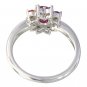 Multicolor Rainbow Sapphire & Ruby Cluster Ring 14K White Gold (1.23ct tw) SKU: 1549-14K-WG