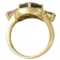 Rainbow Sapphire & Smoky Quartz Multi Shape Ring 14K Yellow Gold (3.74ct tw) SKU: 1575-14K-YG