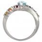 Rainbow Sapphire and Marquise Topaz Womens Ring 14K White Gold (1.97ct tw) SKU: 1576-14K-WG