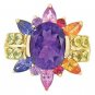 Rainbow Sapphire & Amethyst Color Explosion Ring 14K Yellow Gold (5.63ct tw) SKU: 1590-14K-YG