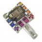 Rainbow Sapphire & Smoky Quartz Rubix Cube Ring 925 Sterling Silver (3.26ct tw) SKU: 1618-925