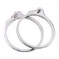 Multicolor Rainbow Sapphire & Diamond Cross Rings 2 Piece Set 925 Sterling Silver SKU: 1826-925