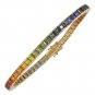 Rainbow Sapphire Tennis Bracelet 14K Yellow Gold (16ct tw) SKU: 622-14K-YG