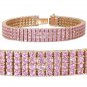 14ct Pink Sapphire Prong Set Tennis Bracelet 14K Pink Rose Gold SKU: 1828-14K-PG