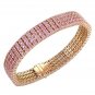 14ct Pink Sapphire Prong Set Tennis Bracelet 14K Pink Rose Gold SKU: 1828-14K-PG