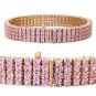 14ct Pink Sapphire Prong Set Tennis Bracelet 14K Pink Rose Gold SKU: 1828-14K-PG