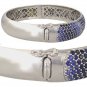 Graduating Blue Sapphire Ombre Bracelet 925 Sterling Silver Bangle (12.0ct tw) SKU:	1831-925