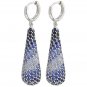 Graduating Blue Sapphire Ombre Earrings 925 Sterling Silver (4.6ct tw) SKU: 1833-925