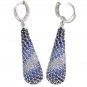 Graduating Blue Sapphire Ombre Earrings 925 Sterling Silver (4.6ct tw) SKU: 1833-925