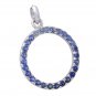 Blue Sapphire Ombre Circle Pendant 925 Sterling Silver (1.2ct tw) SKU: 335-BS-925