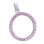 Pink Sapphire Circle Pendant 925 Sterling Silver (1.2ct tw) SKU: 335-PS-925