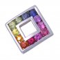 Rainbow Sapphire Square Pendant 925 Sterling Silver (2ct tw) SKU: 1603-925