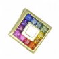 Rainbow Sapphire Square Pendant 14K Yellow Gold (2ct tw) SKU: 1603-14K-YG