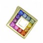Rainbow Sapphire Square Pendant 18K Yellow Gold (2ct tw) SKU: 1603-18K-YG