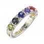 Rainbow Sapphire Engagement Ring 14K White Gold (1.5ct tw) SKU: 1820-14K-WG