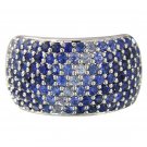 Graduating Blue Sapphire Ombre Ring 925 Sterling Silver Ring (4.5ct tw) SKU: 1835-925