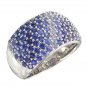 Graduating Blue Sapphire Ombre Ring 925 Sterling Silver Ring (4.5ct tw) SKU: 1835-925