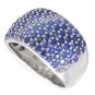 Graduating Blue Sapphire Ombre Ring 925 Sterling Silver Ring (4.5ct tw) SKU: 1835-925