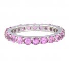 Pink Sapphire Eternity Ring 925 Sterling Silver (5ct tw) SKU: 1862-925