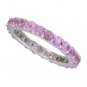 Pink Sapphire Eternity Ring 925 Sterling Silver (5ct tw) SKU: 1862-925